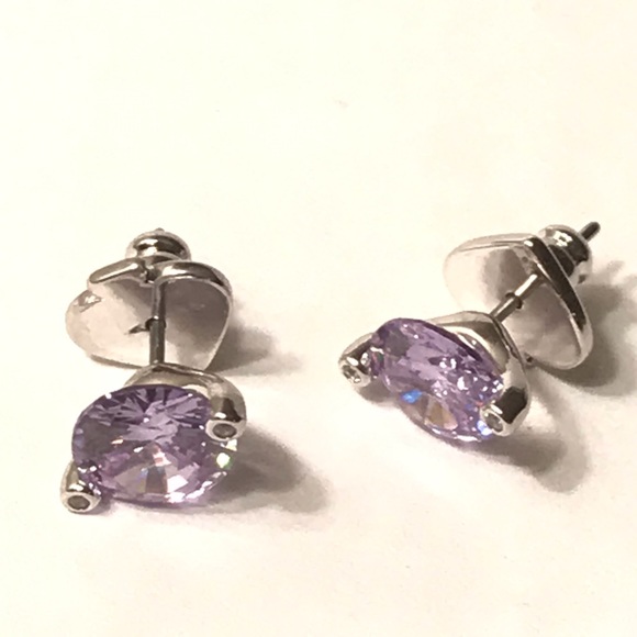 Kate Spade Duo Prong Light Amethyst Stud Earrings - Picture 4 of 12